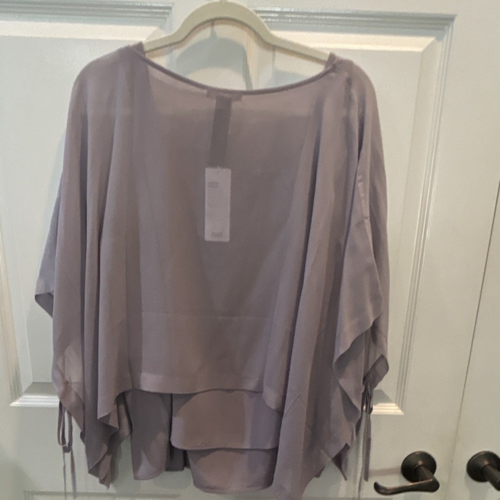 NWT Eileen Fisher Lavender Silk Square Neck Cami & Poncho Sleeveless/Long L/XL - Picture 8 of 11